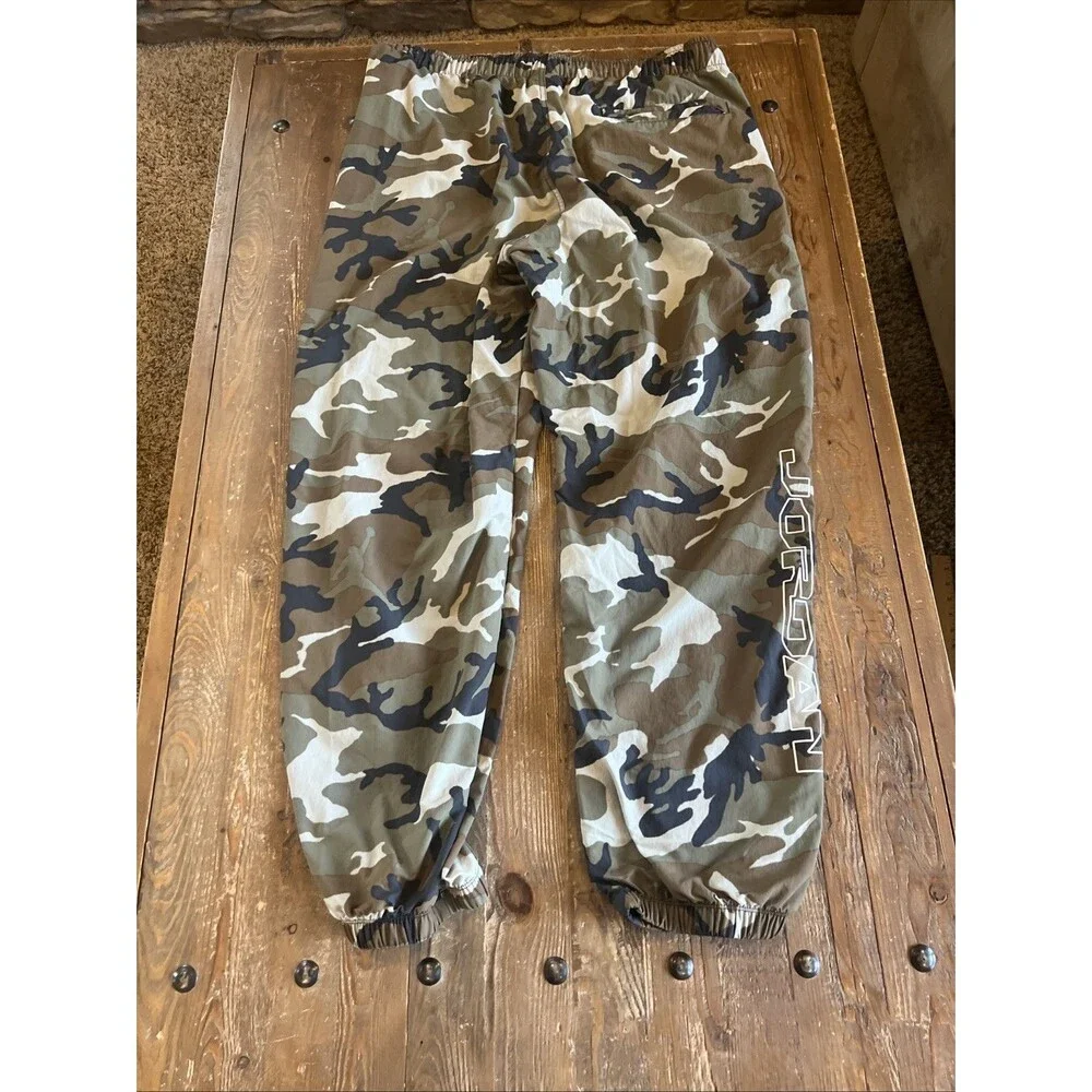 Nike Air Jordan MVP Jogger Pants Camo Olive Men's Size XXL 2XL FZ3529-380